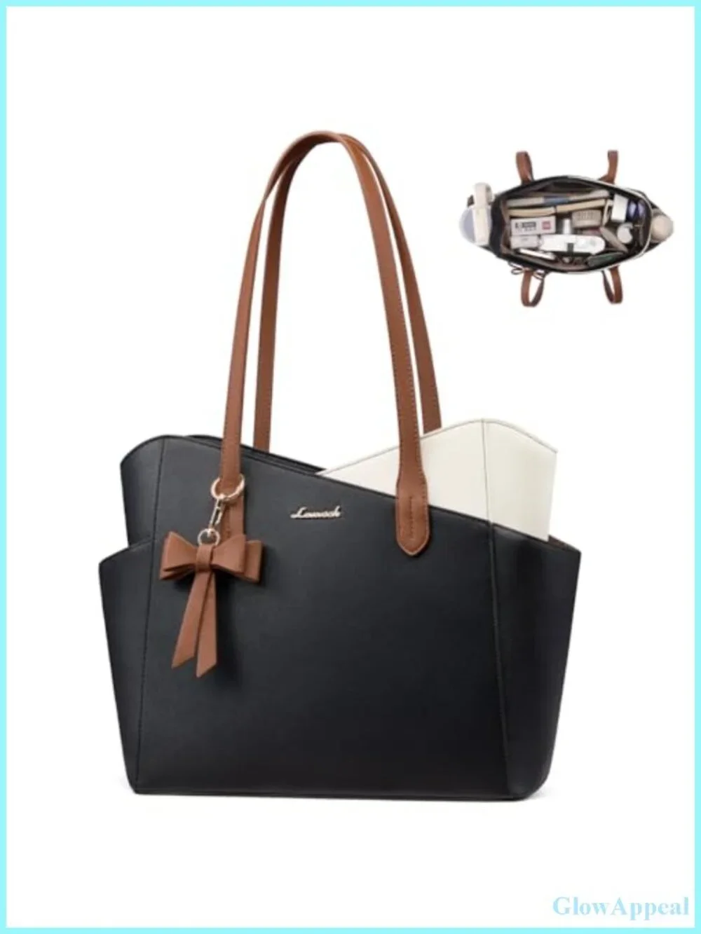 Structured PU Leather Small Tote Purse for Women, 11